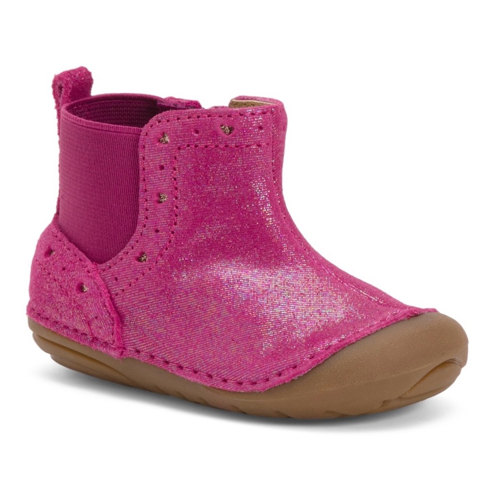 STRIDE RITE Soft Motion Agnes Boots Baby Toddler Shoes Berry Pink Size 5 New